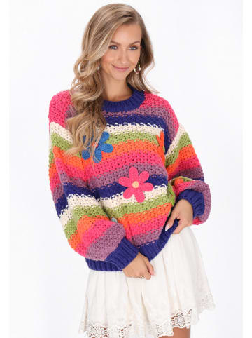 IZIA Sweater in blue multicolor