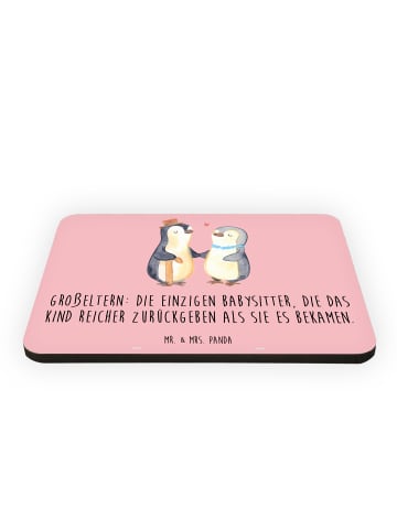 Mr. & Mrs. Panda Magnet Großeltern Babysitter mit Spruch in Rot Pastell