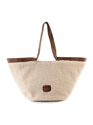 FREDs BRUDER Teddy Layer Shopper Tasche Leder 27.5 cm in toffee-teddy