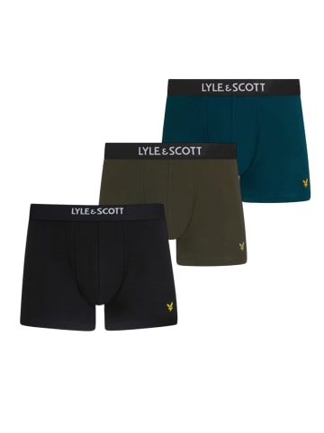 Lyle & Scott Boxer 3-Er Set in Schwarz/Khaki/Dunkelblau
