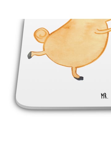 Mr. & Mrs. Panda Untersetzer Mops Verliebt ohne Spruch in Weiß