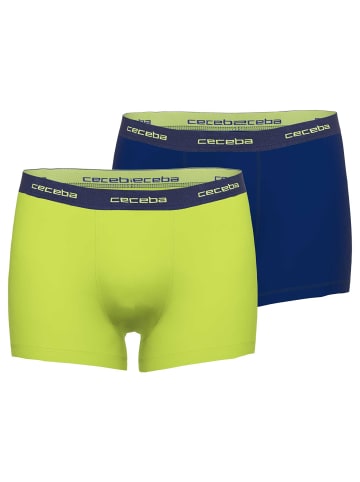 CECEBA Boxershort 2er Pack in Hellgrün/Dunkelblau