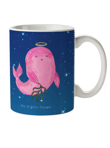 Mr. & Mrs. Panda Plastikbecher Sternzeichen Jungfrau ohne Spruch in Sternenhimmel Blau