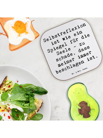 Mr. & Mrs. Panda Tischuntersetzer Spruch Selbstreflexion Spiegel... in Weiß