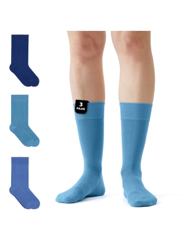 von Jungfeld Classic Socken-Set Signature Innenbund in Aqua