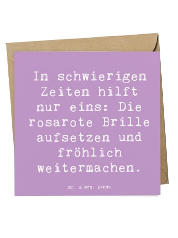 Mr. & Mrs. Panda Einladungskarte Spruch Hoffnung in schwierigen ... in Lavendeltraum