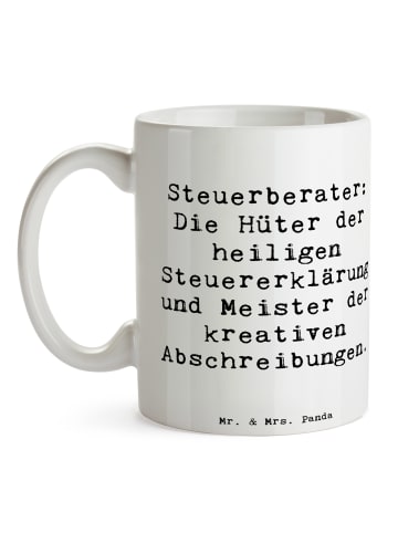 Mr. & Mrs. Panda Trinkbecher Spruch Steuerberater Helden mit Spruch in Weiß
