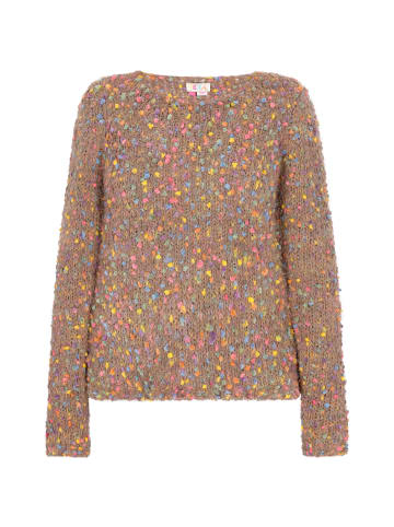 IZIA Damen Pullover in Braun Mehrfarbig