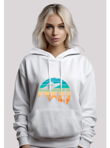 F4NT4STIC Hoodie I Believe UFO Alien Sonnenuntergang in weiß