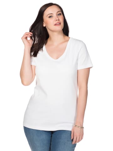 sheego T-Shirt in weiß