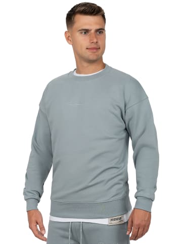 Reichstadt Herren Regular Fit Pullover Logo-Stitching in Grey