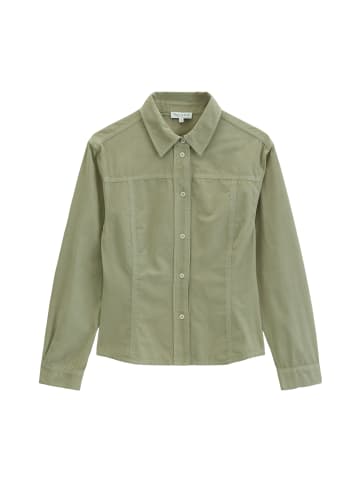 Marc O'Polo Feincord-Langarm-Bluse fitted in Smooth Sage