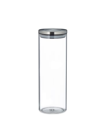 relaxdays 3x Vorratsglas in Transparent - 1,6 l