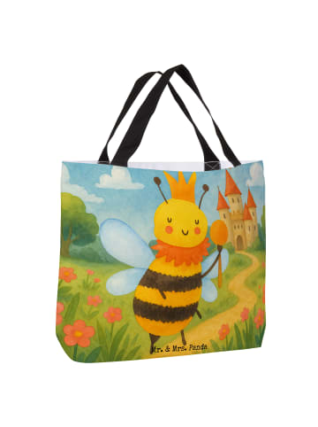 Mr. & Mrs. Panda Strandtasche Biene König Design ohne Spruch in Weiß