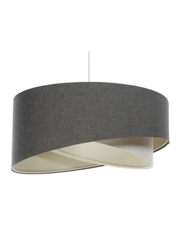 Licht-Erlebnisse Pendelleuchte Ø 40 x (T)90 cm in Weiß Grau Creme