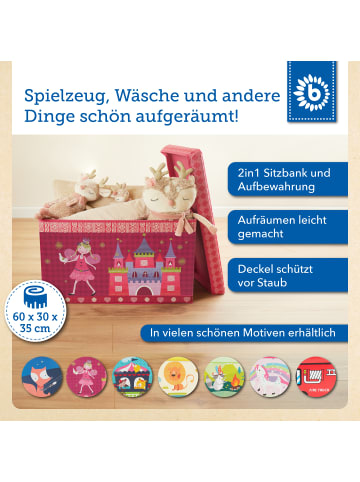 Bieco Spielwaren Aufbewahrungsbox mit Deckel Kinder Prinzessin in Rosa