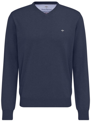 FYNCH-HATTON Pullover V-Neck in Blau