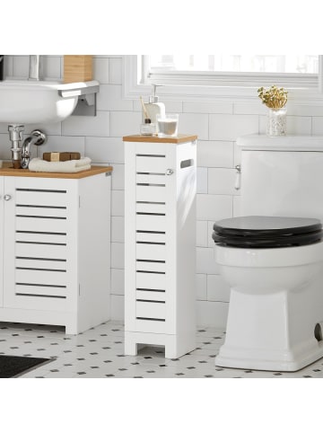 SoBuy Toilettenkabinett in Reinweiß - (W) 18 x (H) 75 x (L) 20 cm