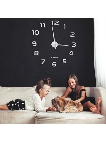 relaxdays Wanduhr DIY in Schwarz