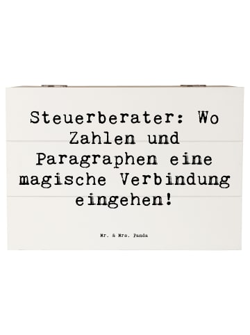 Mr. & Mrs. Panda Box Spruch Magische Steuerberater mit Spruch in Weiß