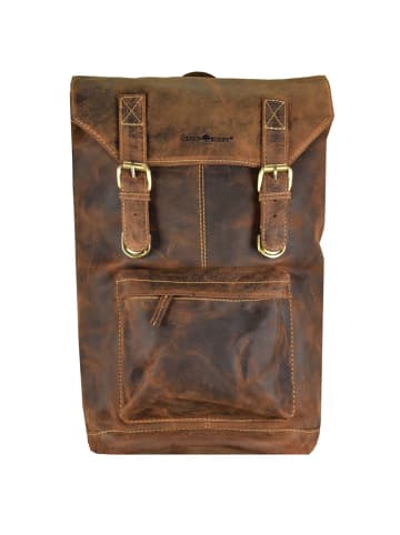 Greenburry Vintage Retro Rucksack Leder 42 cm braun