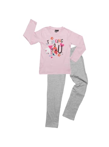 United Labels Disney Minnie Mouse Schlafanzug - Thinking of you  Langarm in grau/rosa