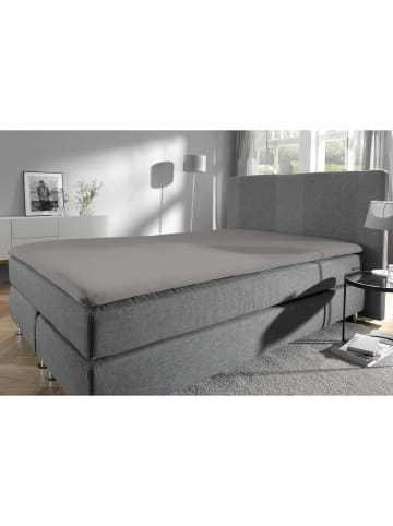 Erwin Müller Single-Jersey Bio Topper-Spannbettlaken Bayreuth in grau