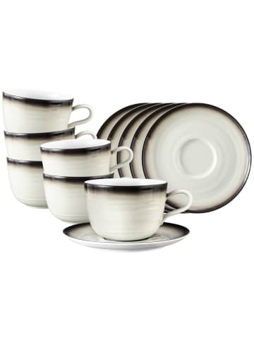 Seltmann Weiden 6er Set Milchkaffeetassen mit Untertassen Terra 400 ml in Corso