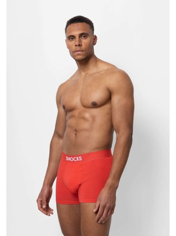 SNOCKS Boxershorts aus Bio-Baumwolle Hibiscus 3 Stück