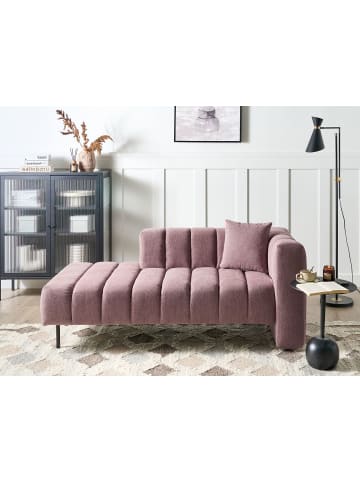 Beliani Chaiselongue LANNILS in Rosa/Schwarz - (W) 173 x (H) 73 x (L) 79 cm rechtsseitig