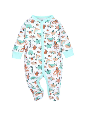 Nini Strampler Fische in weiss