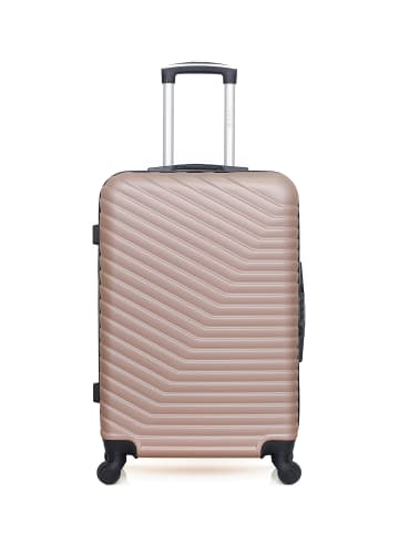 WAVE PARIS Mittelgroßer Hartschalenkoffer LENA in Rosa (64L)