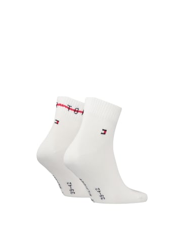 Tommy Hilfiger Quartersocken SUSTAINABLE STRIPE in Weiß