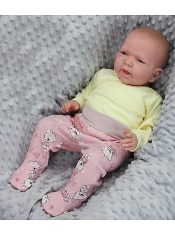 TupTam Baby Hose mit Fuß 5er Pack in rosa/gelb