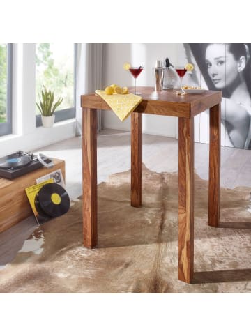KADIMA DESIGN Bartisch MUMBAI Massivholz Sheesham 80 x 80 x 110 cm Bistro-Tisch