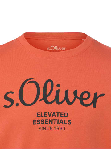 s.Oliver Shirt in orange schwarz