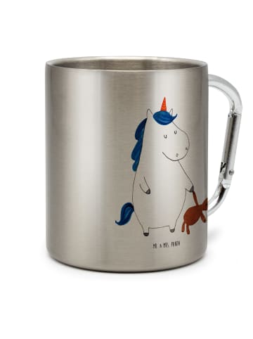 Mr. & Mrs. Panda Edelstahlbecher Einhorn Teddy ohne Spruch in Silber