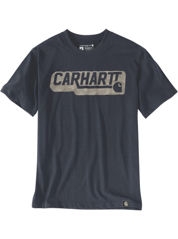 CARHARTT  T-Shirt Camo Logo in dunkelblau