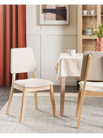 Beliani 2er-Set Esszimmerstuhl MERRILL in Braun/Beige