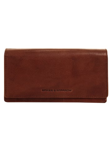 SPIKES & SPARROW Geldbörse echt Leder in cognac