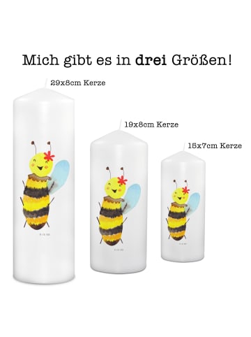 Mr. & Mrs. Panda Stumpenkerze Biene Happy ohne Spruch in Weiß