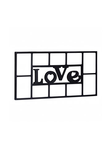 relaxdays Bilderrahmen LOVE in Schwarz - (B)72 x (H)36,5 x (T)2 cm