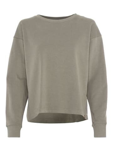 Camel Active Sweatshirt mit Rundhalsausschnitt in Khaki