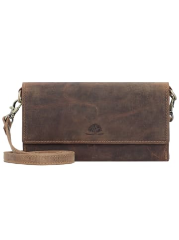 Greenburry Vintage Clutch Geldbörse RFID Schutz Leder 20 cm in brown