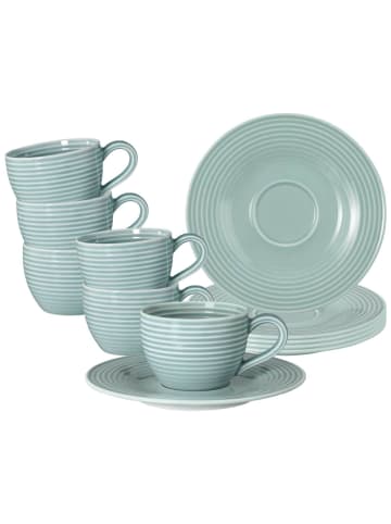 Seltmann Weiden 6er Set Espressotassen mit Untertassen Beat Color Glaze in 100 ml in Arktisblau