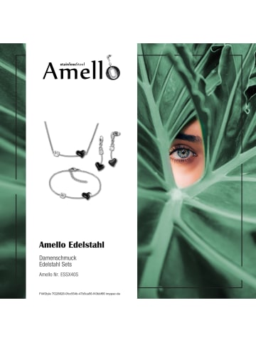 Amello Schmuckset Silber Edelstahl (Stainless Steel)