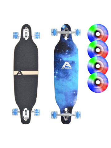 Apollo Twin Tip DT Longboard " Blue Sky " in blau/schwarz