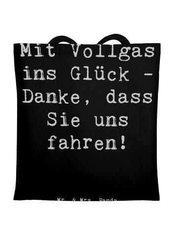 Mr. & Mrs. Panda Tragetasche Chauffeur Glück mit Spruch in Schwarz
