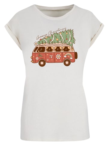 F4NT4STIC T-Shirt Groovy Weihnachten Camper Van in Whitesand