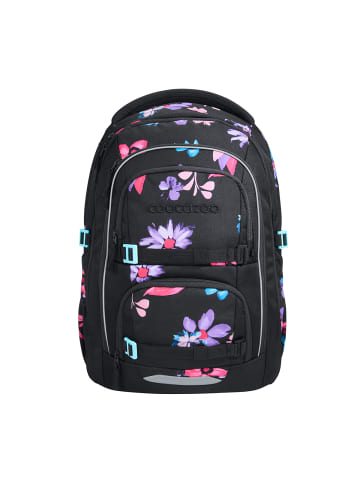 Coocazoo Schulrucksack-Set PORTER "Floral Artnight" 2-tlg. in Schwarz